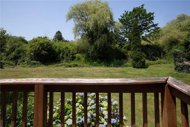 201 Paradise Ave, Middletown, RI 02842 - wooden terrace with a yard