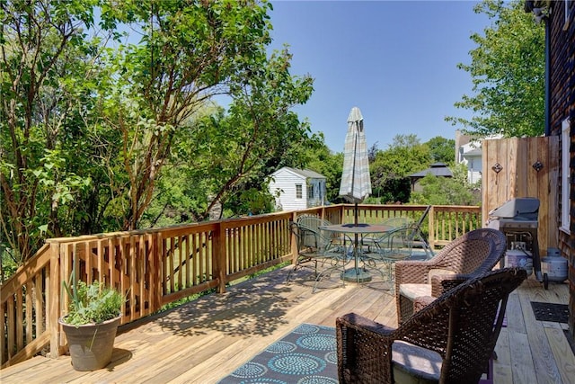 201 Paradise Ave, Middletown, RI 02842 - deck featuring outdoor dining space and grilling area