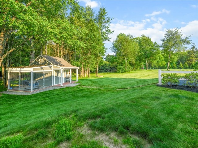 162 Pine Orchard Rd, Glocester, RI 02814 - view of yard featuring an outbuilding, an exterior structure, and view of scattered trees