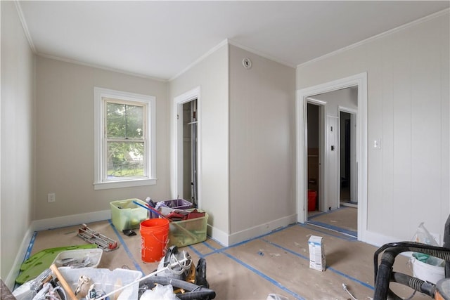 35 Laurel St, Pawtucket, RI 02860 - bedroom with crown molding and baseboards