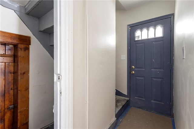 35 Laurel St, Pawtucket, RI 02860 - foyer entrance with concrete flooring