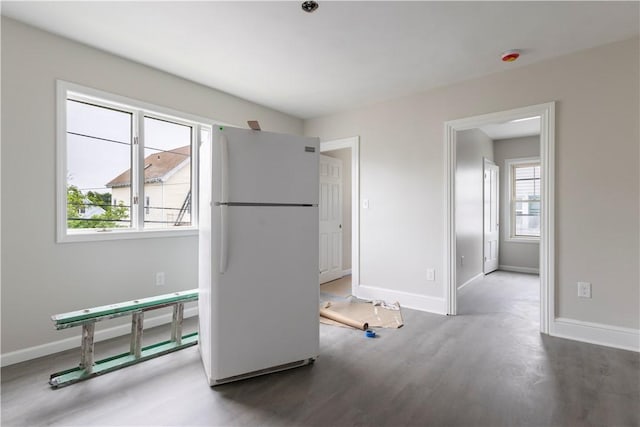 35 Laurel St, Pawtucket, RI 02860 - unfurnished bedroom with freestanding refrigerator, wood finished floors, and baseboards