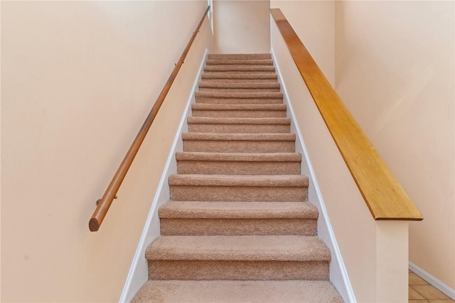20 Pond Ct Unit A, North Providence, RI 02904 - stairway featuring baseboards