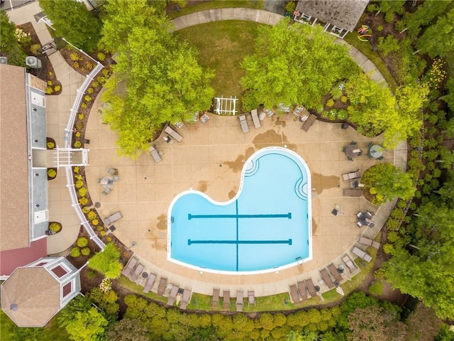 83 Waters Edge St Unit 24, Tiverton, RI 02878 - bird's eye view of a pool area
