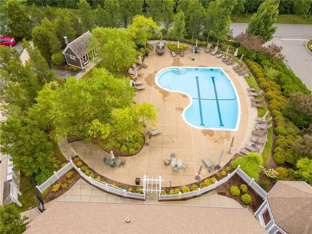 83 Waters Edge St Unit 24, Tiverton, RI 02878 - drone / aerial view of a pool area