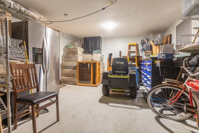 21 Baldwin Rd, Warwick, RI 02886 - basement with stainless steel fridge