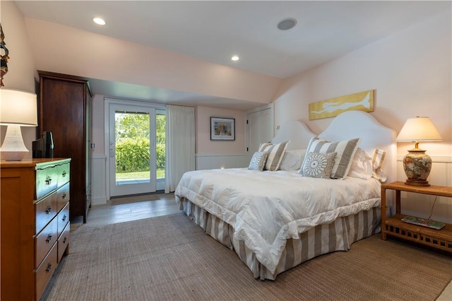 137 Cove Pt E, Charlestown, RI 02813 - bedroom featuring access to outside and recessed lighting