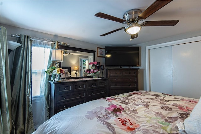 34 Zambarano Ave, North Providence, RI 02911 - bedroom with a ceiling fan and a closet