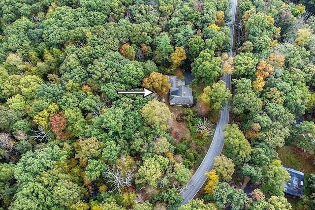 137 Rocky Hill Rd, Scituate, RI 02857 - aerial overview of property's location featuring a heavily wooded area