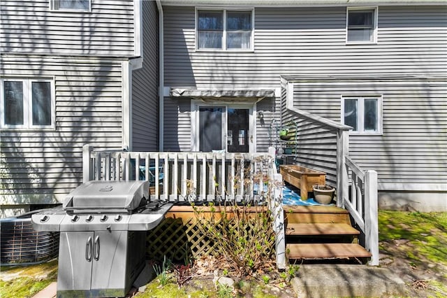 447 Stafford Rd Unit C3, Tiverton, RI 02878 - wooden deck featuring a grill