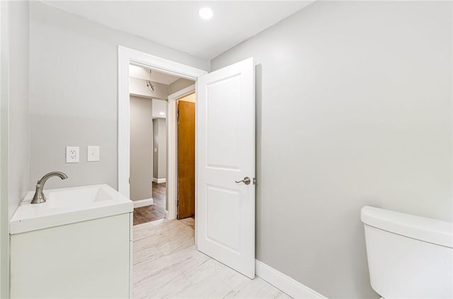 65 Harrop Ave, Warwick, RI 02886 - bathroom with vanity and recessed lighting