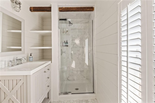 35 Second St, Newport, RI 02840 - bathroom featuring a shower stall and vanity