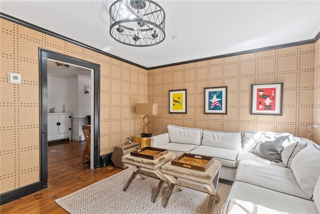 35 Second St, Newport, RI 02840 - living room with wood finished floors and ornamental molding