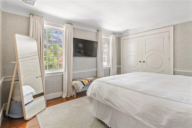 35 Second St, Newport, RI 02840 - bedroom featuring wood finished floors and ornamental molding