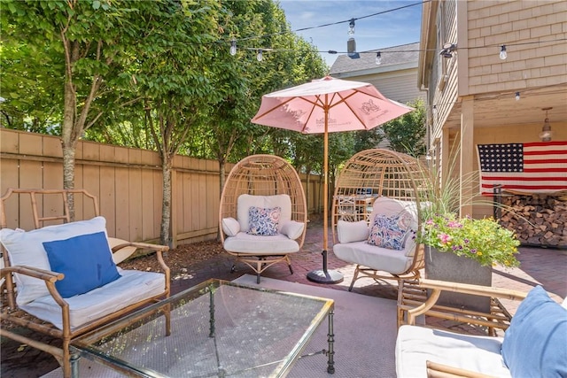 35 Second St, Newport, RI 02840 - view of patio featuring an outdoor living space