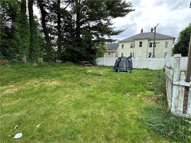 25 Eddy St, West Warwick, RI 02893 - view of yard with a trampoline