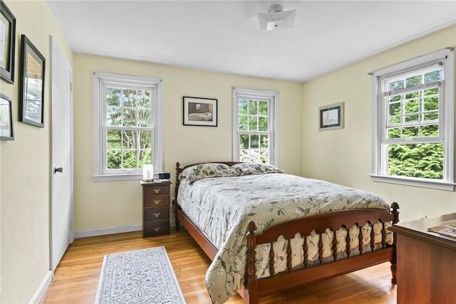373 Fletcher Rd, North Kingstown, RI 02852 - bedroom featuring multiple windows and light wood-type flooring