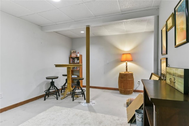 373 Fletcher Rd, North Kingstown, RI 02852 - office space featuring a drop ceiling and concrete floors