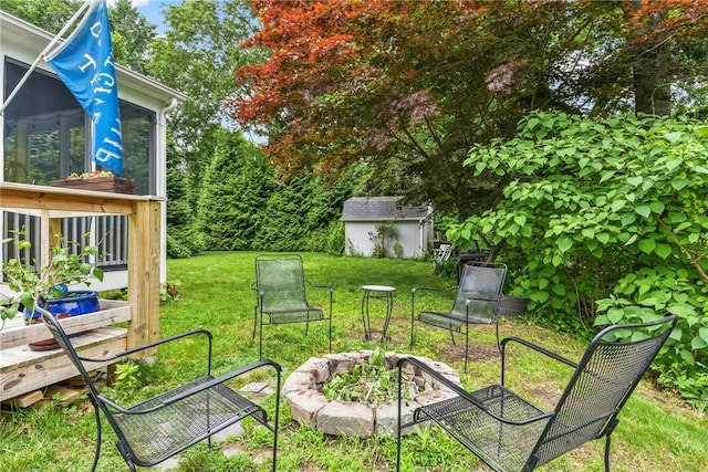 373 Fletcher Rd, North Kingstown, RI 02852 - view of grassy yard with a storage shed