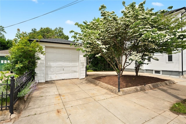 1314 Chalkstone Ave, Providence, RI 02908 - detached garage with concrete driveway