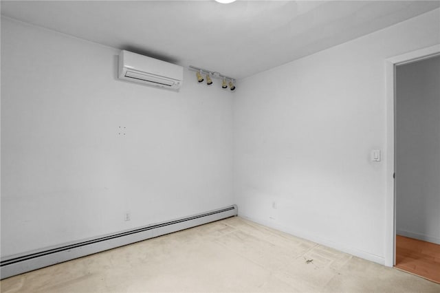 2 Birch St, Johnston, RI 02919 - unfurnished room with an AC wall unit and a baseboard heating unit