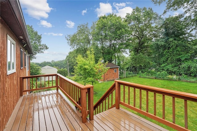 2 Birch St, Johnston, RI 02919 - deck featuring a yard, an outbuilding, and view of wooded area