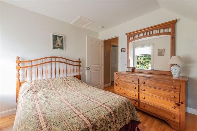 163 Mishnock Rd, West Greenwich, RI 02817 - bedroom featuring light wood-style floors and attic access