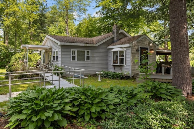 11 Daventry St, Glocester, RI 02814 - view of front of house with a chimney