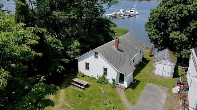66 Beach St, Warren, RI 02885 - view from above of property featuring a nearby body of water