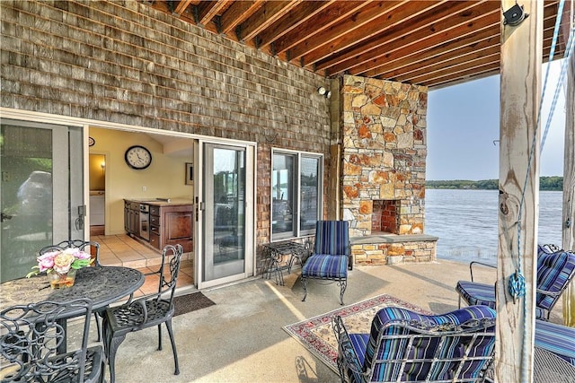 8 Alger Ave, Warwick, RI 02818 - view of patio / terrace with a water view