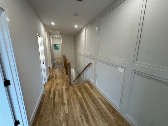 12 Daggett Ct Unit 2, Providence, RI 02906 - corridor featuring an upstairs landing, light wood-type flooring, and recessed lighting