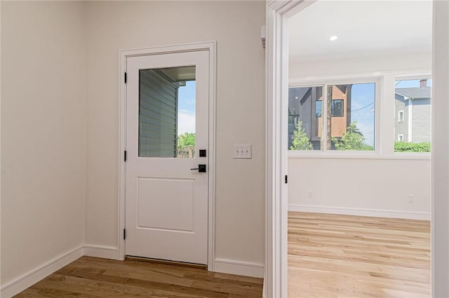 12 Daggett Ct Unit 2, Providence, RI 02906 - doorway featuring wood finished floors and recessed lighting