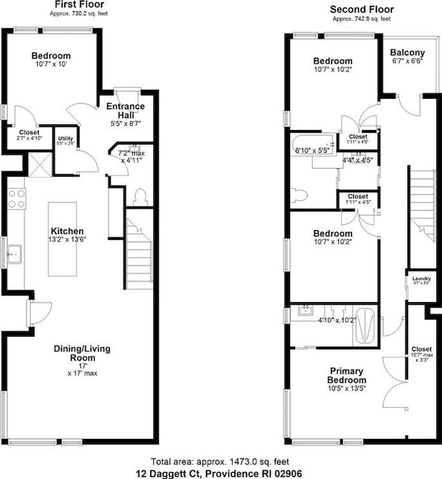 12 Daggett Ct Unit 2, Providence, RI 02906 - view of property floor plan