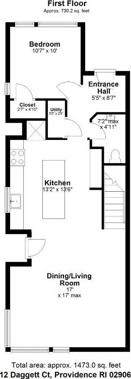 12 Daggett Ct Unit 2, Providence, RI 02906 - view of room layout