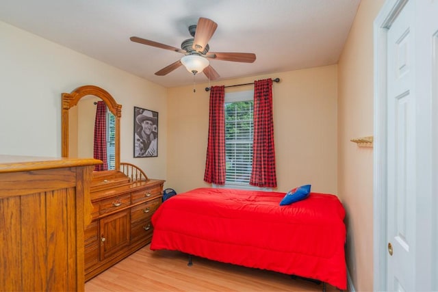 136 Youngs Ave, Coventry, RI 02816 - bedroom with light wood-style floors and a ceiling fan