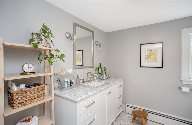 280 S Pierce Rd, East Greenwich, RI 02818 - bathroom featuring baseboard heating and vanity