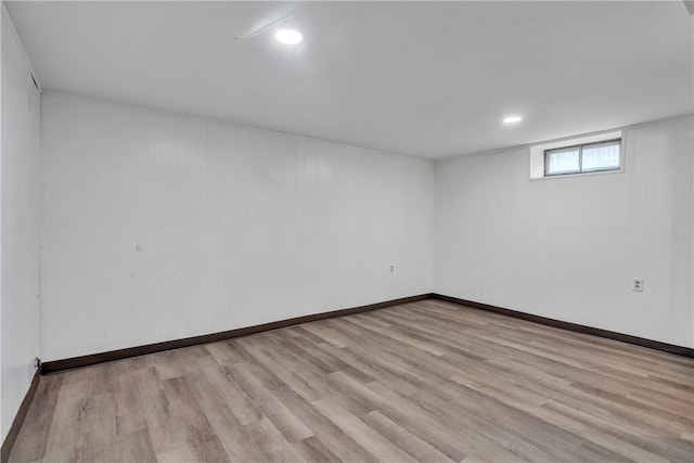 37 Joseph St, Providence, RI 02904 - below grade area featuring wood finished floors and recessed lighting