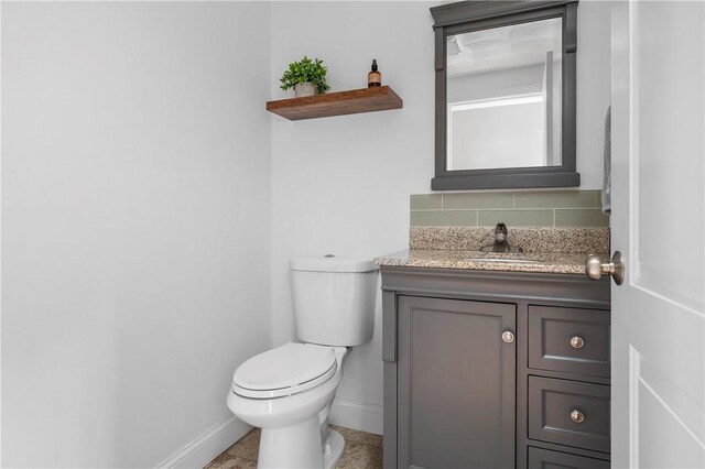 3560 Diamond Hill Rd, Cumberland, RI 02864 - half bath featuring vanity and tasteful backsplash