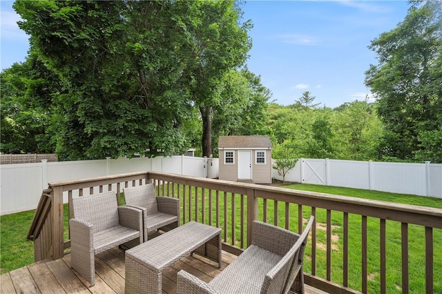 3560 Diamond Hill Rd, Cumberland, RI 02864 - wooden deck featuring a fenced backyard and a storage shed