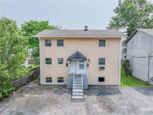 22 Gage St Unit 101, Providence, RI 02909 - view of front of property with a patio area and a chimney