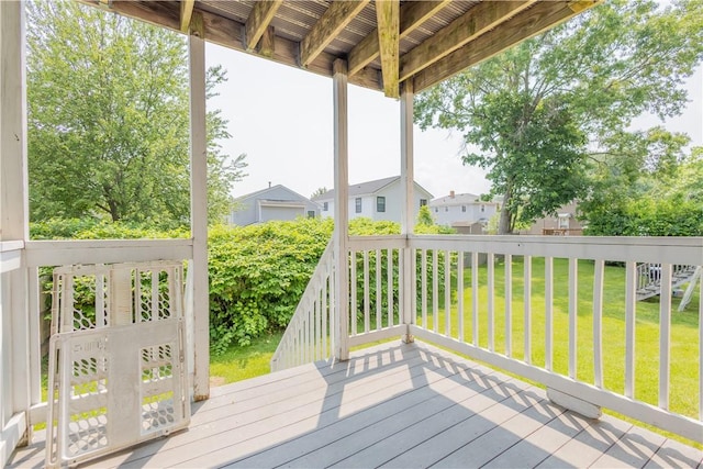 22 Gage St Unit 101, Providence, RI 02909 - deck with a lawn and a residential view