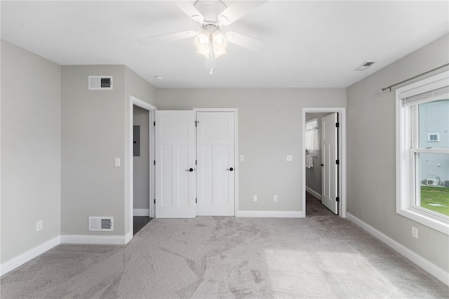 6 Jupiter Ln Unit B, Richmond, RI 02898 - unfurnished bedroom with carpet, electric panel, and ceiling fan