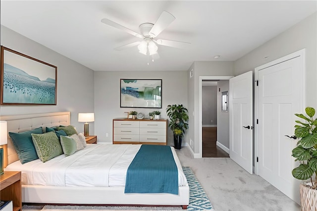 6 Jupiter Ln Unit B, Richmond, RI 02898 - bedroom with light carpet and a ceiling fan
