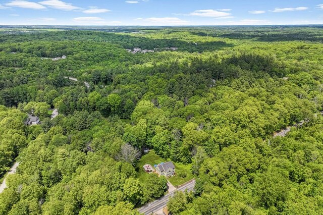 2470 W St, Wrentham, MA 02093 - aerial view of a heavily wooded area