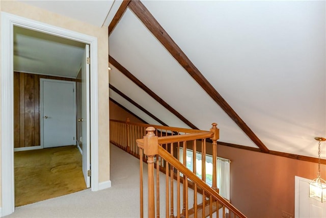 14 Meadow View Dr, Smithfield, RI 02917 - hall with carpet floors and an upstairs landing
