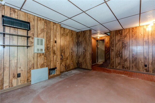 14 Meadow View Dr, Smithfield, RI 02917 - spare room featuring wood walls and concrete flooring