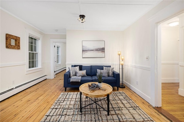 43 Cherry Ln Unit B, South Kingstown, RI 02879 - living room with hardwood / wood-style flooring and a baseboard radiator