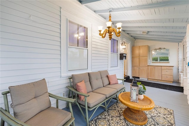 43 Cherry Ln Unit B, South Kingstown, RI 02879 - covered porch with an outdoor hangout area