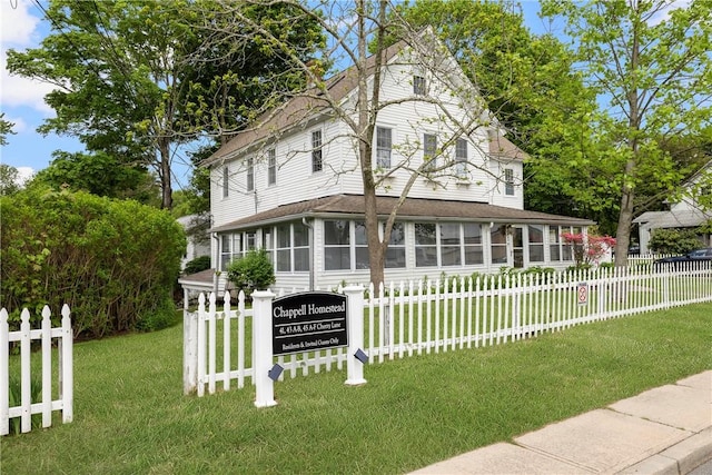 43 Cherry Ln Unit B, South Kingstown, RI 02879 - farmhouse inspired home featuring a sunroom and a fenced front yard