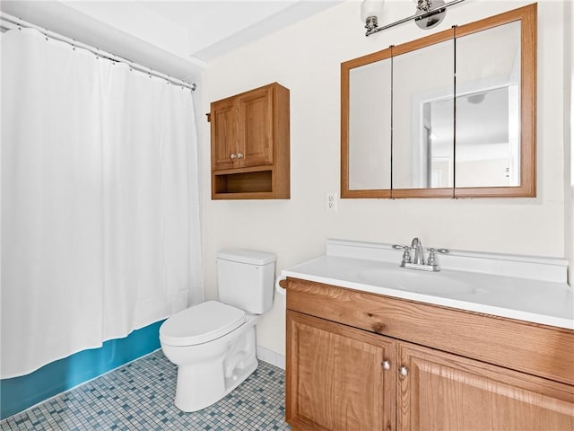 4430 Post Rd Unit 68E, Warwick, RI 02818 - full bath with vanity, tile patterned floors, and a shower with curtain